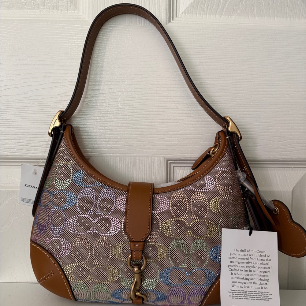 NWT COACH Rainbow Candy Crystal Hamptons Hobo Bag